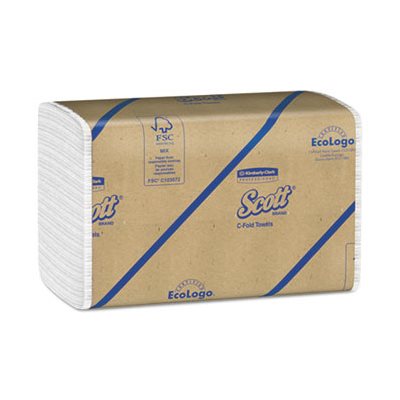 TOWELS, C-Fold, Absorbency Pockets, 10.125" x 13.15", White, 200 / Pack, 12 Packs / Carton