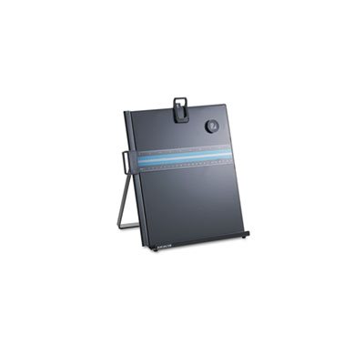 COPYHOLDER, Letter-Size, Freestanding, Desktop, Stainless Steel, Black