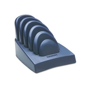 COPYHOLDER, InSight, Priority Puck, Five-Slot, Desktop, Plastic, Dark Blue / Gray