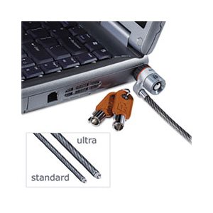 LAPTOP LOCK, MicroSaver, Keyed, Ultra, 6' Steel Cable, Two Keys