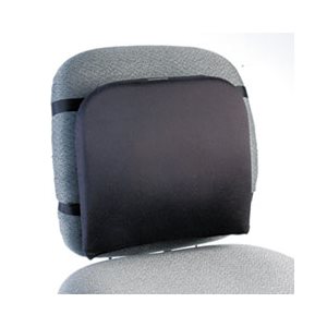 BACK REST, Memory Foam, 16"w x 12"d x 16"h, Black