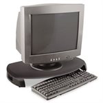 MONITOR STAND, CRT / LCD, w /  Keyboard Storage, 23" x 13.25" x 3", Black