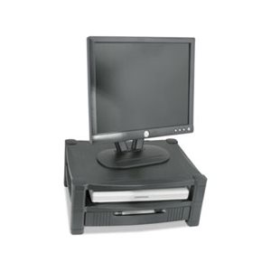 Two Level Stand, Removable Drawer, 17 x 13 1 / 4 x 3-1 / 2 to 7, Black