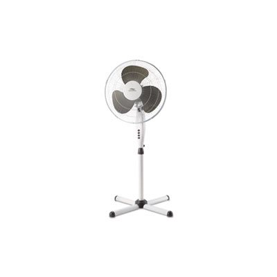 FAN, 16", Three-Speed, Oscillating, Pedestal, Metal / Plastic, White