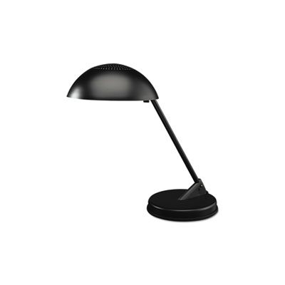 LAMP, DESK, Incandescent, w /  Vented Dome Shade, 18" Reach, Matte Black