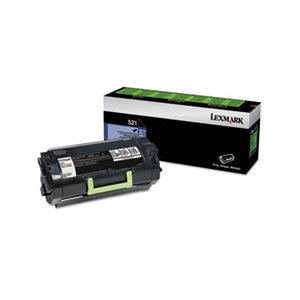 CARTRIDGE, TONER, LEXMARK, 52D1000 (LEX-521), 6000 Page-Yield, Black