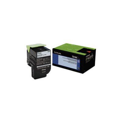 CARTRIDGE, TONER, LEXMARK, 70C10K0 (LEX-701K), 1000 Page-Yield, Black