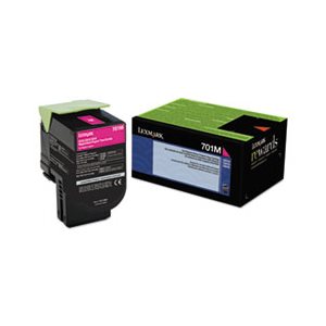 CARTRIDGE, TONER, LEXMARK, 70C10M0 (LEX-701M), 1000 Page-Yield, Magenta