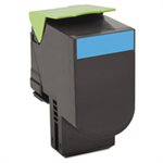 CARTRIDGE, TONER, LEXMARK, 80C1XC0, 4000 Page-Yield, Cyan