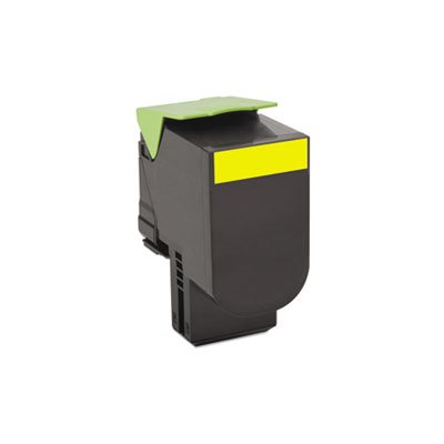 CARTRIDGE, TONER, LEXMARK, 80C1XY0, 4000 Page-Yield, Yellow