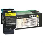 CARTRIDGE, TONER, LEXMARK, C540A1YG, 1000 Page-Yield, Yellow