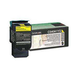 CARTRIDGE, TONER, LEXMARK, C540A1YG, 1000 Page-Yield, Yellow