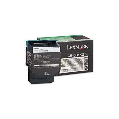 CARTRIDGE, TONER, LEXMARK, C540H1KG, High-Yield Toner, 2500 Page-Yield, Black