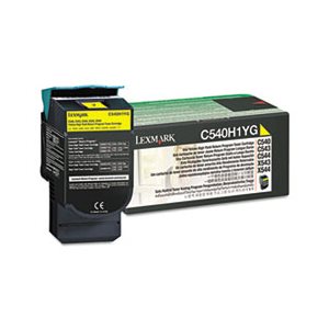 CARTRIDGE, TONER, LEXMARK, C540H1YG, High-Yield, 2000 Page-Yield, Yellow