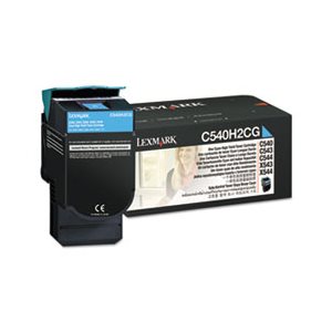 CARTRIDGE, TONER, LEXMARK, C540H2CG, High-Yield, 2000 Page-Yield, Cyan