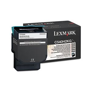 CARTRIDGE, TONER, LEXMARK, C540H2KG, High-Yield, 2500 Page-Yield, Black