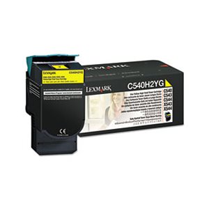 CARTRIDGE, TONER, LEXMARK, C540H2YG, High-Yield, 2000 Page-Yield, Yellow