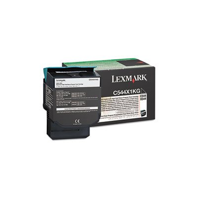 CARTRIDGE, TONER, LEXMARK, C544X1KG, Extra High-Yield, 6000 Page-Yield, Black