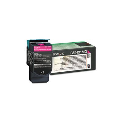 CARTRIDGE, TONER, LEXMARK, C544X1MG, Extra High-Yield, 4000 Page-Yield, Magenta