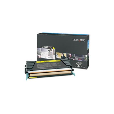 CARTRIDGE, TONER, LEXMARK, C734A2YG, 6000 Page-Yield, Yellow