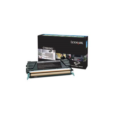 CARTRIDGE, TONER, LEXMARK, C746H1KG, High-Yield, 12000 Page-Yield, Black