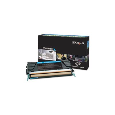 CARTRIDGE, TONER, LEXMARK, C748H1CG, High-Yield, 10000 Page-Yield, Cyan, TAA Compliant