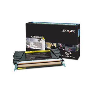 CARTRIDGE, TONER, LEXMARK, C748H1YG, High-Yield, 10000 Page-Yield, Yellow, TAA Compliant