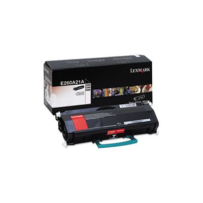 CARTRIDGE, TONER, LEXMARK, E260A21A, 3500 Page-Yield, Black