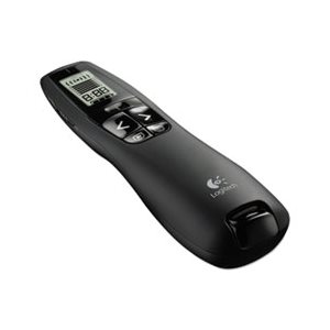 Professional Wireless Presenter, w / Green Laser Pointer, LOGITECH R800, 100ft Projection, Black