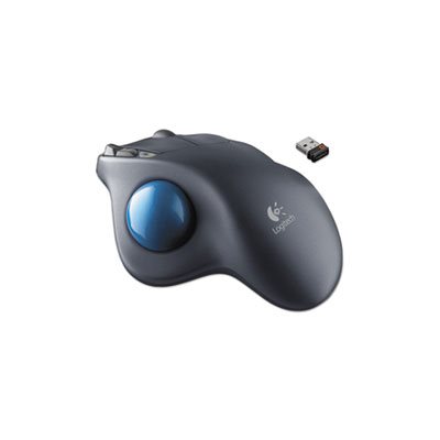 MOUSE, WIRELESS, TRACKBALL, LOGITECH M570, Four Buttons, Scroll, Black / Blue