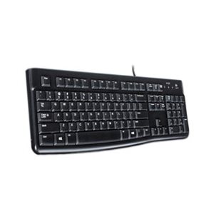 KEYBOARD, DESKTOP, ERGONOMIC, WIRED, LOGITECH K120, USB, Black