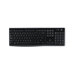 KEYBOARD, WIRELESS, LOGITECH K270, USB Unifying Receiver, Black