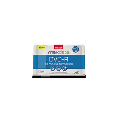 DVD-R Discs, MAXELL, 4.7GB, 16x, Spindle, Gold, 50 / Pack