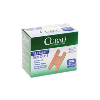 BANDAGES, Flex Fabric, CURAD, Knuckle, 100 / Box