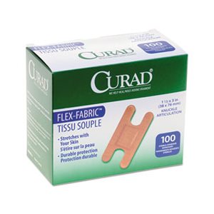 BANDAGES, Flex Fabric, CURAD, Knuckle, 100 / Box