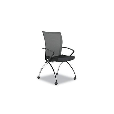 CHAIR, HIGH-BACK, Valoré Training Series, Nesting Chair, Mesh / Fabric, Black, 2 / Carton