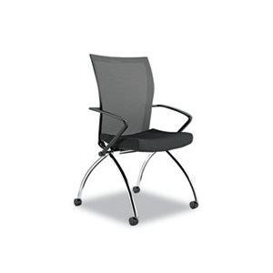 CHAIR, HIGH-BACK, Valoré Training Series, Nesting Chair, Mesh / Fabric, Black, 2 / Carton