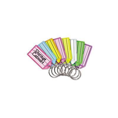 KEY TAGS, Replacement for Multi-Color Key Rack, 2.25", Square, Assorted Colors, 4 / PACK