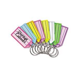 KEY TAGS, Replacement for Multi-Color Key Rack, 2.25", Square, Assorted Colors, 4 / PACK