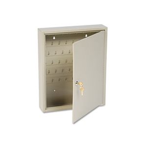 KEY CABINET, Dupli-Key, Two-Tag, 60-Key, Welded Steel, Sand, 14" x 3.125" x 17.5"