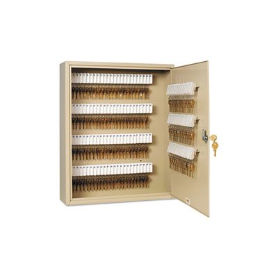 KEY CABINET, Uni-Tag, 160-Key, Steel, Sand, 16.5" x 4.875" x 20.125"