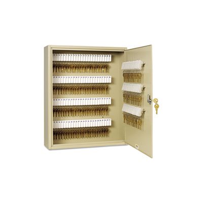 KEY CABINET, Uni-Tag, 200-Key, Steel, Sand, 16.5" x 4.875" x 20.125"