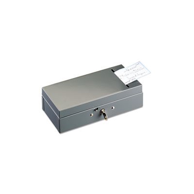 Steel Bond Box with Check Slot, Disc Lock, Gray