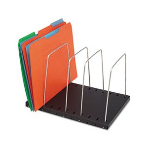 ORGANIZER, DESKTOP, Wire, Four Sections, 9.75" x 8.5" x 7.75", Black / Silver