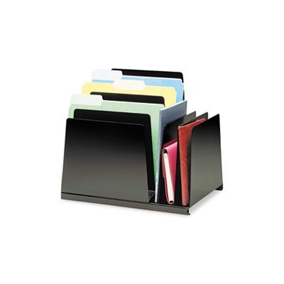 ORGANIZER, COMBINATION, Slanted, File, Eight-Sections, Steel, 15.25" x 11" x 12.75", Black