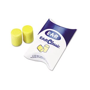 EARPLUGS, E·A·R, Classic, Pillow Paks, Uncorded, PVC Foam, Yellow, 200 Pairs