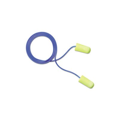 EARPLUGS, E·A·Rsoft, Yellow Neon, Soft Foam, Corded, Regular Size, 200 Pairs