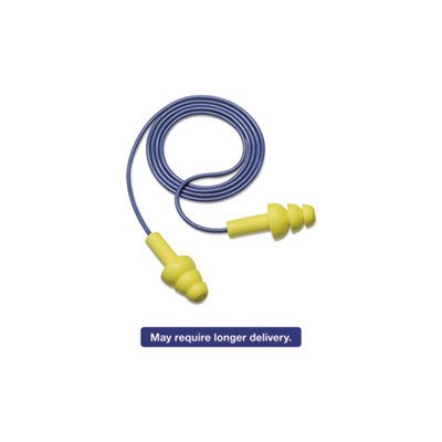 EARPLUGS, E·A·R UltraFit, Corded, Premolded, Yellow, 100 Pairs