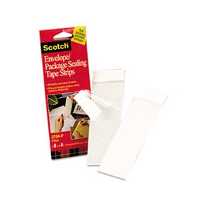 PACKAGING TAPE, SEALING STRIPS, Envelopes, 2" x 6", Clear, 50 / Pack