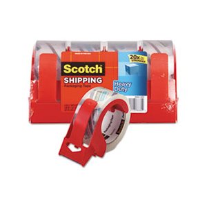 TAPE, PACKAGING, SCOTCH, 3850, Heavy-Duty, 1.88" x 54.6yds, 3" Core, Clear, 4 / Pack